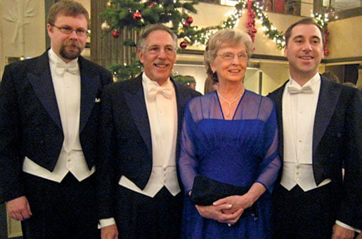 Diamond family, Matt, Peter, Kate, Andy, Stockholm, December 10, 2010
