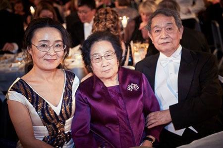 Tu Youyou and her husband Tingzhao Li at the Nobel Banquet.