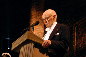 John B. Fenn delivering his banquet speech.