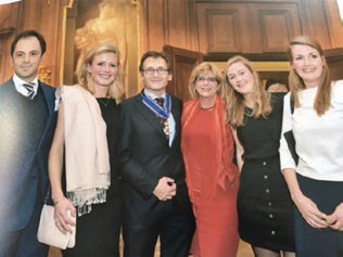 Betty, our daughters Femke, Hannah and Emma and son in law Jorrit at a recent ceremony when I received a Royal decoration.