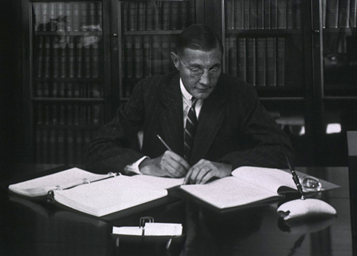 Herbert S. Gasser in his office