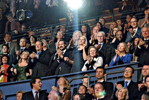 Al Gore and Rajendra K. Pachauri among the audience at the Nobel Peace Prize Concert