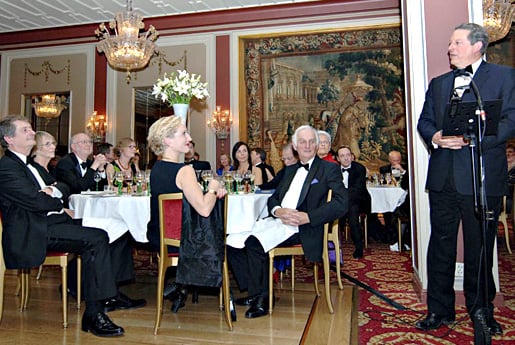 Al Gore delivers his speech during the 2007 Nobel Peace Prize Banquet