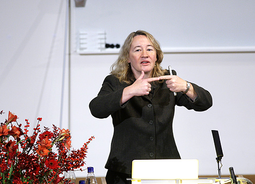 Carol W. Greider delivering her Nobel Lecture