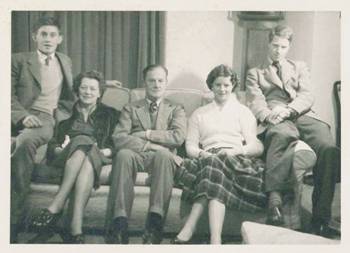 My cousin, Phil Gurdon; my mother, Elsie Marjorie Gurdon (nee Byass); my father, William Nathaniel Gurdon; my sister, Caroline Thompson (nee Gurdon); Myself, about 1960.
