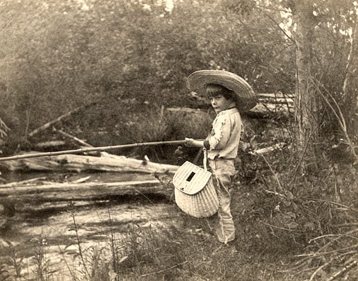 Ernest Hemingway fishing in Horton's Creek