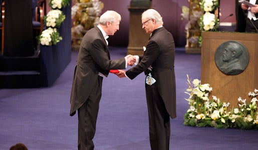Jules A. Hoffmann, Nobel Laureate in Physiology or Medicine, receiving his Nobel Prize