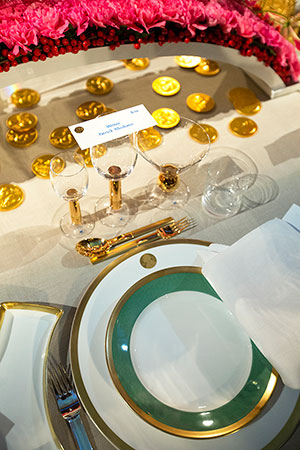 The tables are set with the Nobel tableware