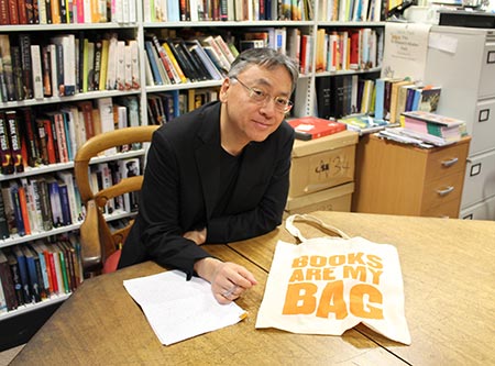 Kazuo Ishiguro at a booklaunch