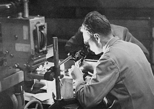 Bernard Katz in the laboratory