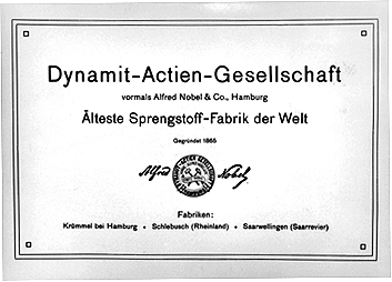 Sign for Dynamit Actien Gesellschaft