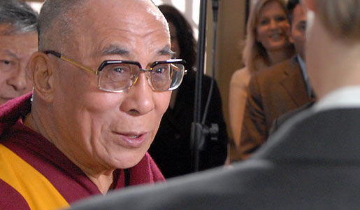The Dalai Lama during a short interview