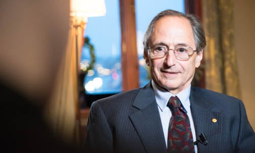 Michael Levitt during the interview with Nobelprize.org