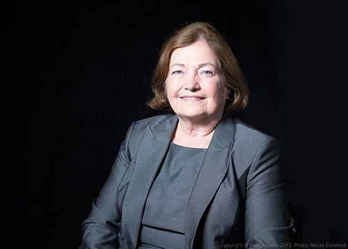 Portrait of Mairead Corrigan Maguire  during an interview at the Nobel Museum in Stockholm