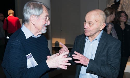 Martin Karplus and Eugene Fama, Laureate in Economic Sciences, have a talk at the Nobel Museum in Stockholm