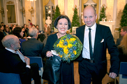 Herta MÃ¼ller after delivering her Nobel Lecture
