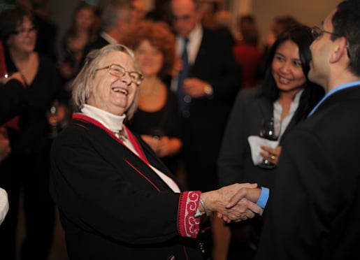 Elinor Ostrom during the reception at the Royal Swedish Academy of Sciences