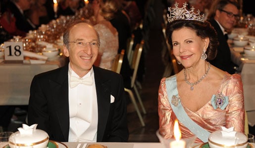 Saul Perlmutter and Queen Silvia of Sweden at the Nobel Banquet