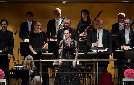 The Royal Stockholm Philharmonic Orchestra, under the baton of conductor Marie Rosenmir, provided musical interludes during the award ceremony