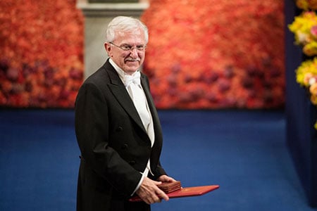 Paul Modrich after receiving his Nobel Prize at the Stockholm Concert Hall