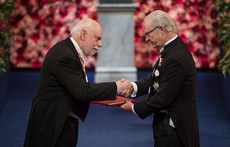 Chemistry Laureate Sir Fraser Stoddart receives his Nobel Prize