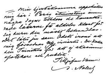 Nobel's letter