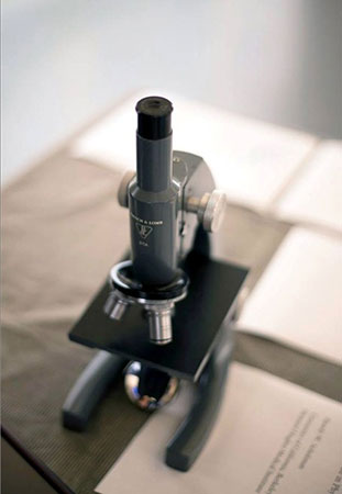 Bausch & Lomb microscope from junior high school.