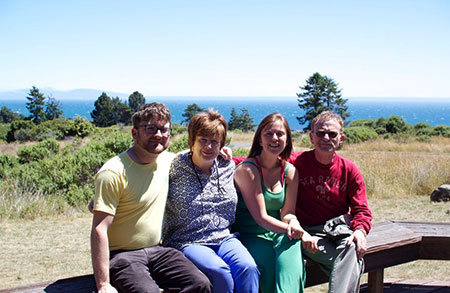 Family at weekend home at Sea Ranch: Joel, Nancy, Lauren and Randy.