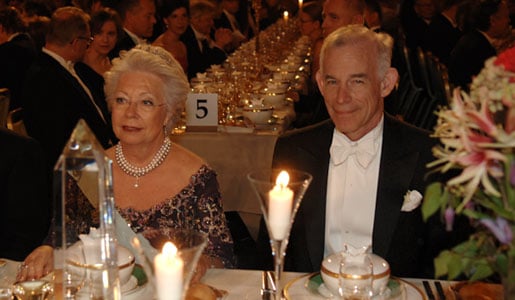 Christopher A. Sims and Princess Christina Mrs Magnuson at the Nobel Banquet
