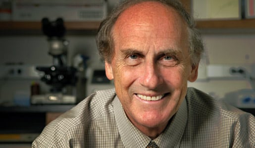Professor Ralph M. Steinman, 2011 Nobel Laureate in Physiology or Medicine, in his laboratory
