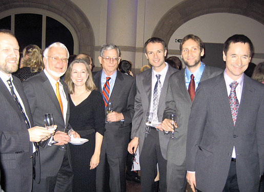 Some of the key team players in the ribosome project shown enjoying a reception given by the Nobel Foundation at the Nordic Museum, Stockholm, on December 9, 2009