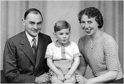 Seated between my father, Tom, and my mother, Jean c. 1946.