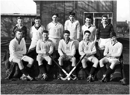 Third from the left in the back row of the 1960 First Hockey Eleven.