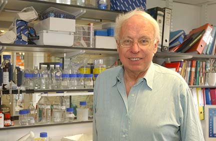 Tomas Lindahl in the lab. Photo: Cancer Research UK.