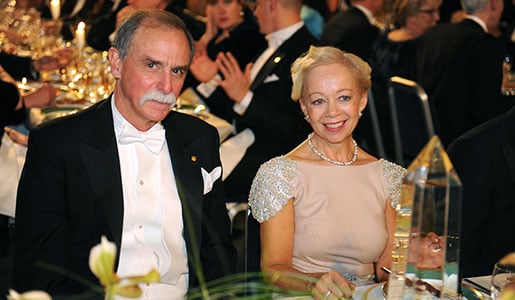 David J. Wineland and Mrs Ylwa Westerberg at the Nobel Banquet, 10 December 2012