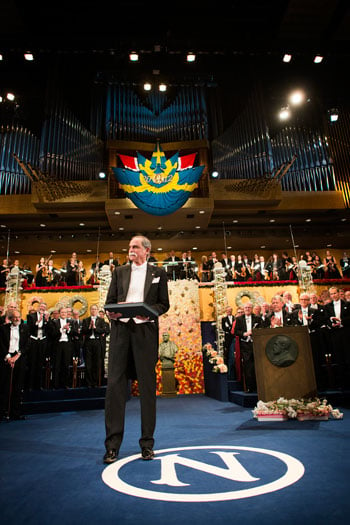 David J. Wineland after receiving his Nobel Prize at the Stockholm Concert Hall