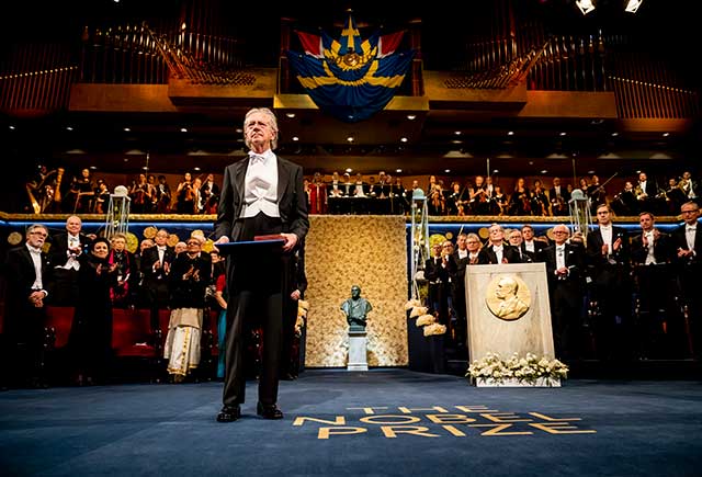 Peter Handke after receiving his Nobel Prize