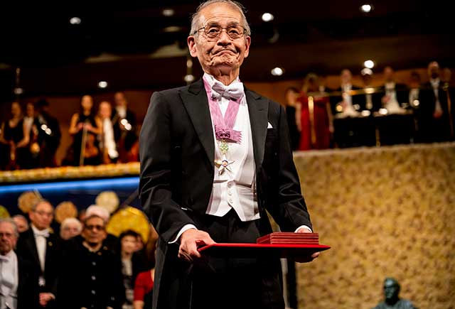 Akira Yoshino after receiving his Nobel Prize