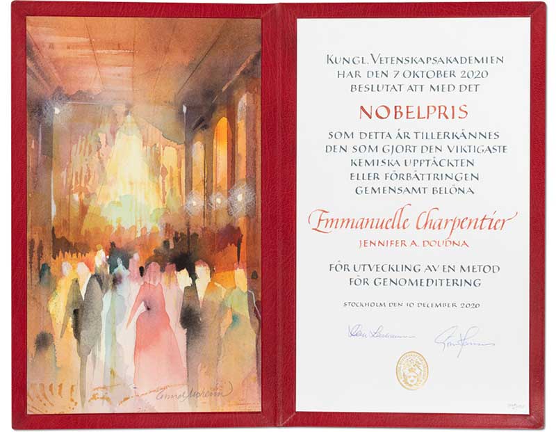 Emmanuelle Charpentier's Nobel Diploma