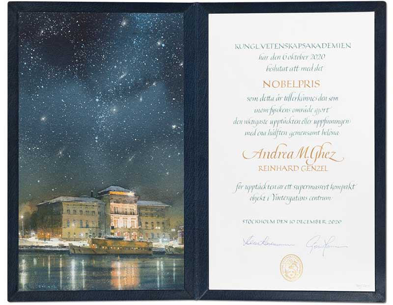 Andrea Ghez Nobel Diploma