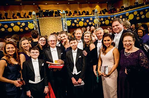 The Whittingham family at the Nobel Ceremony