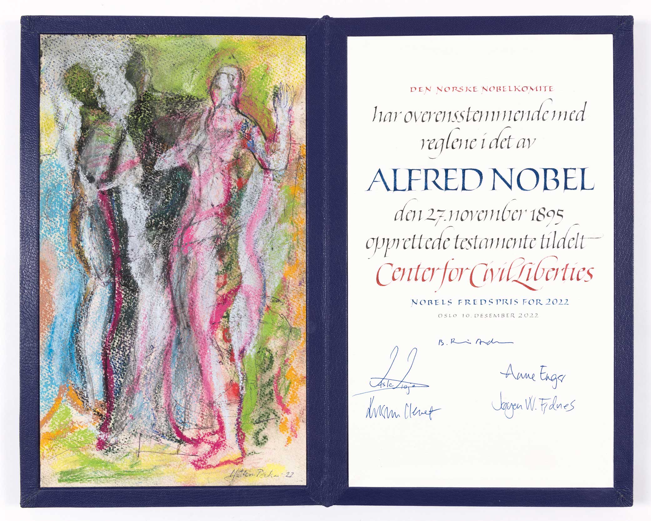 Center for Civil Liberties Nobel Prize diploma