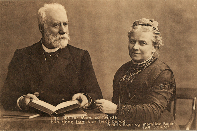 Photograph of Fredrik Bajer and his wife Mathilde