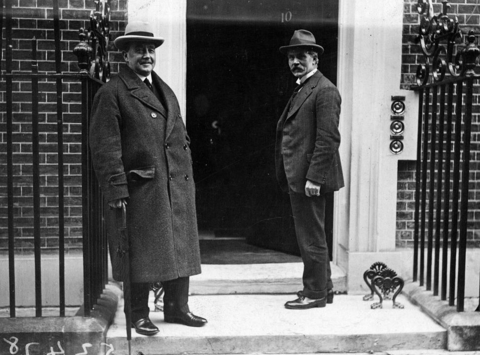 Politicians Arthur Henderson and Ramsay MacDonald