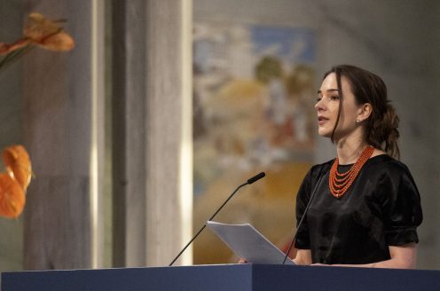 Nobel Peace Prize award ceremony 2022 in Oslo City Hall.